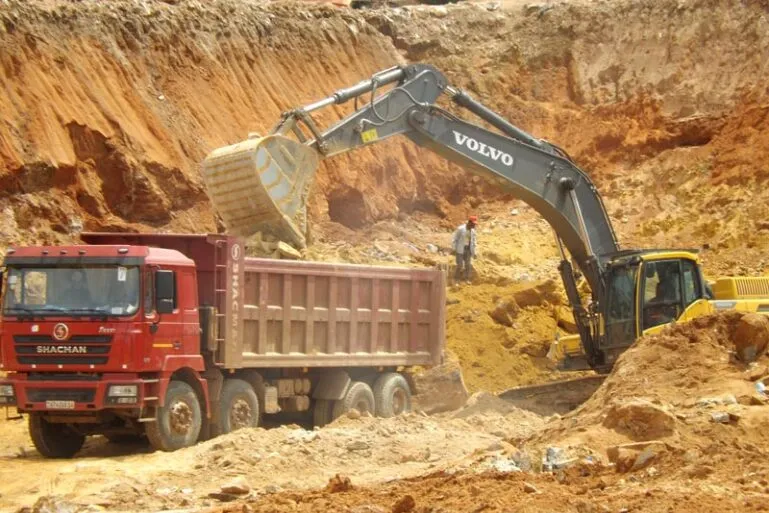 Excavation at a responsibly operated mining site